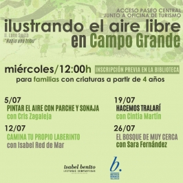 "Ilustrando al aire" en la Biblioteca del Campo Grande