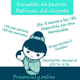 Escuelita de padres "Retirada del chupete" en Mamá Kokeshi