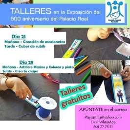 Talleres en la Exposición Playmobil en el Palacio Real de Valladolid