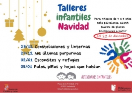 Talleres infantiles de Navidad en la Biblioteca Pública de Castilla y León
