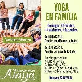 Yoga en familia con Nuria Montero en el Espacio Alaya