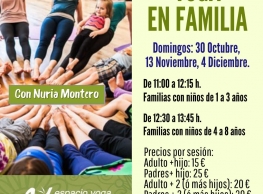 Yoga en familia con Nuria Montero en el Espacio Alaya